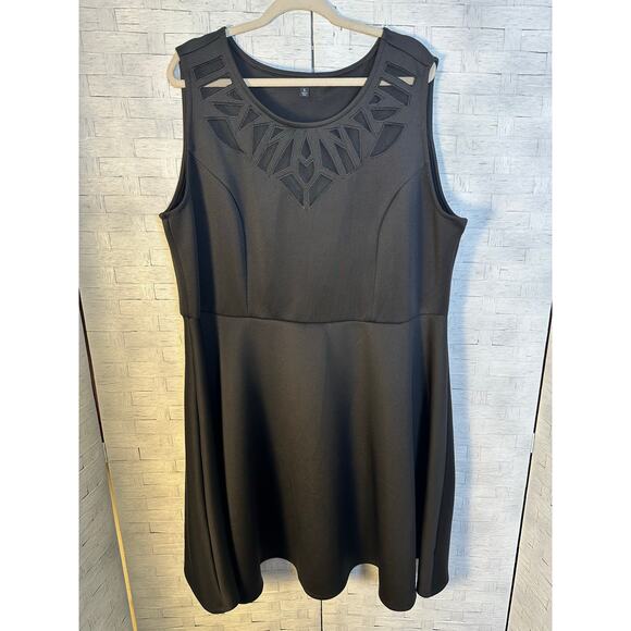 Torrid womens black dress sleeveless cut out sheer dark fairy whimsigoth plus sz - Picture 1 of 11